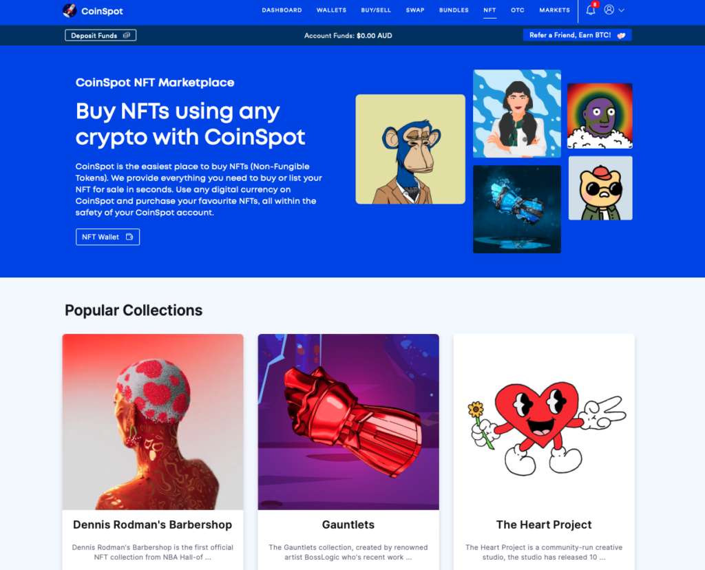 CoinSpot Review: NFT Marketplace