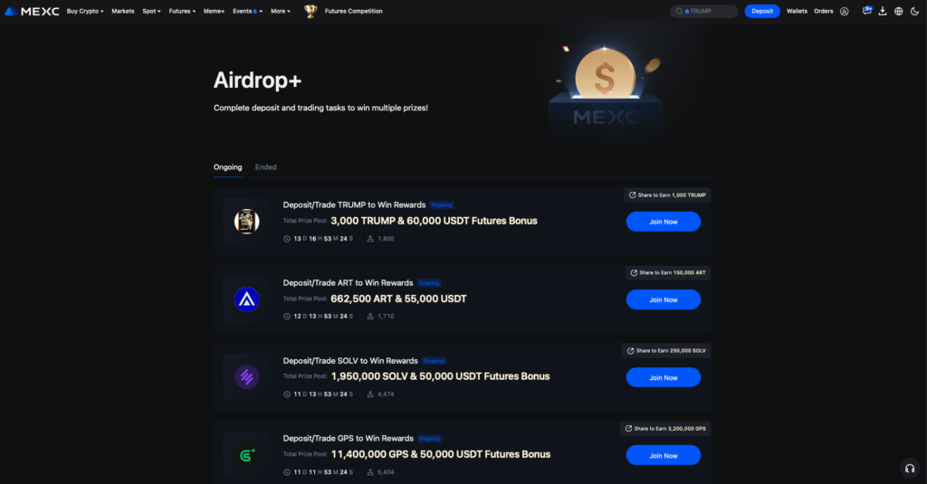 MEXC review: MEXC Airdrop
