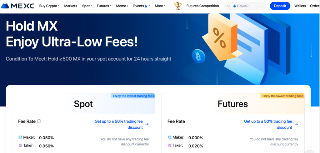 MEXC review: Ultra-Low Fees