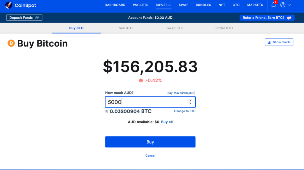 CoinSpot vs Swyftx: CoinSpot Simple Buy